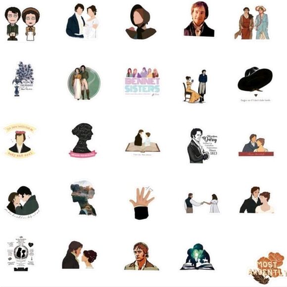 COPY - Pride and Prejudice Jane Austen Stickers - Picture 3 of 5
